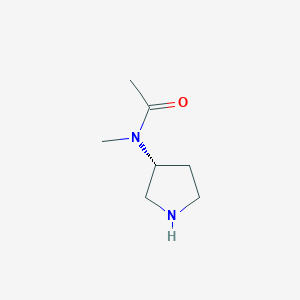 B1391349 N-Methyl-N-[(3R)-pyrrolidin-3-YL]acetamide CAS No. 550370-81-5