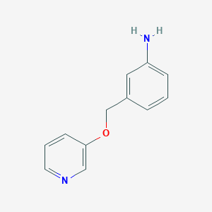 molecular formula C12H12N2O B1391354 3-[(3-吡啶氧基)甲基]苯胺 CAS No. 642084-90-0