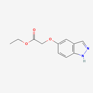 molecular formula C11H12N2O3 B13913563 2-(1H-Indazol-5-yloxy)-acetic acid ethyl ester 