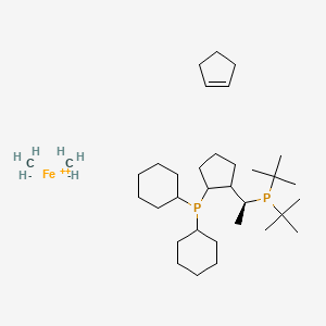 carbanide;cyclopentene;ditert-butyl-[(1S)-1-(2-dicyclohexylphosphanylcyclopentyl)ethyl]phosphane;iron(2+)