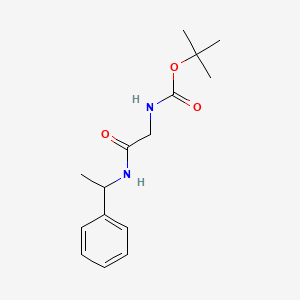 molecular formula C15H22N2O3 B13913567 [(1-Phenyl-ethylcarbamoyl)-methyl]-carbamic acid tert-butyl ester 