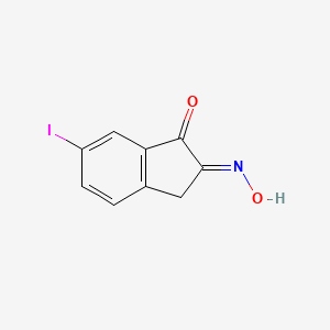 molecular formula C9H6INO2 B13913569 (E)-2-(Hydroxyimino)-6-iodo-2,3-dihydro-1H-inden-1-one CAS No. 1841079-89-7