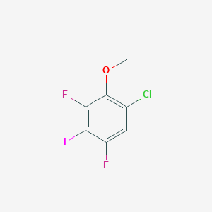 molecular formula C7H4ClF2IO B13913597 1-Chloro-3,5-difluoro-4-iodo-2-methoxybenzene 