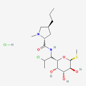 (2R,4S)-N-[2-chloro-1-[(2S,3S,4R,5S,6S)-3,4,5-trihydroxy-6-methylsulfanyloxan-2-yl]propyl]-1-methyl-4-propylpyrrolidine-2-carboxamide;hydrochloride