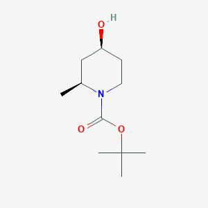 molecular formula C11H21NO3 B1391363 叔丁基 (2S,4S)-4-羟基-2-甲基哌啶-1-羧酸酯 CAS No. 790667-99-1