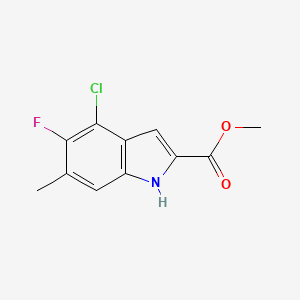 molecular formula C11H9ClFNO2 B13913630 Methyl 4-Chloro-5-fluoro-6-methyl-1H-indole-2-carboxylate 