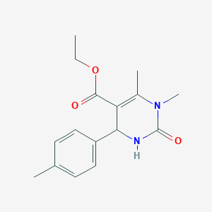 molecular formula C16H20N2O3 B1391366 Ethyl 1,6-dimethyl-4-(4-methylphenyl)-2-oxo-1,2,3,4-tetrahydro-5-pyrimidinecarboxylate CAS No. 887351-75-9