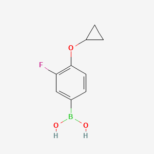 molecular formula C9H10BFO3 B13913701 (4-Cyclopropoxy-3-fluorophenyl)boronic acid 