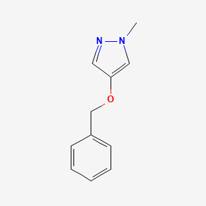 molecular formula C11H12N2O B13913737 4-(Benzyloxy)-1-methyl-1H-pyrazole 