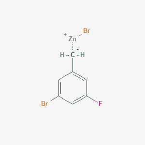 molecular formula C7H5Br2FZn B13913749 3-Bromo-5-fluorobenzylzinc bromide 