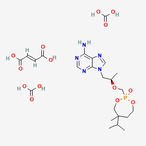 (E)-but-2-enedioic acid;carbonic acid;9-[(2R)-2-[(5-methyl-2-oxo-5-propan-2-yl-1,3,2lambda5-dioxaphosphepan-2-yl)methoxy]propyl]purin-6-amine