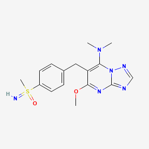 5-methoxy-N,N-dimethyl-6-[[4-(methylsulfonimidoyl)phenyl]methyl]-[1,2,4]triazolo[1,5-a]pyrimidin-7-amine