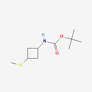 molecular formula C10H19NO2S B13913768 Tert-butyl trans-N-(3-methylsulfanylcyclobutyl)carbamate 