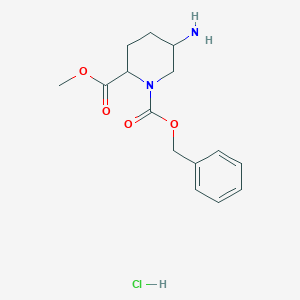 1-O-benzyl 2-O-methyl 5-aminopiperidine-1,2-dicarboxylate;hydrochloride