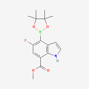 Methyl 5-fluoro-4-(4,4,5,5-tetramethyl-1,3,2-dioxaborolan-2-YL)-1H-indole-7-carboxylate