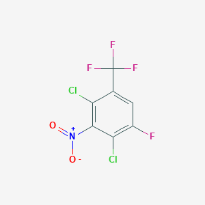 molecular formula C7HCl2F4NO2 B1391381 2,4-二氯-1-氟-3-硝基-5-(三氟甲基)苯 CAS No. 1221272-80-5