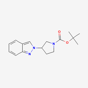 molecular formula C16H21N3O2 B13913828 Tert-butyl 3-indazol-2-ylpyrrolidine-1-carboxylate 