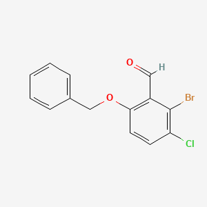 molecular formula C14H10BrClO2 B13913829 6-(Benzyloxy)-2-bromo-3-chlorobenzaldehyde 