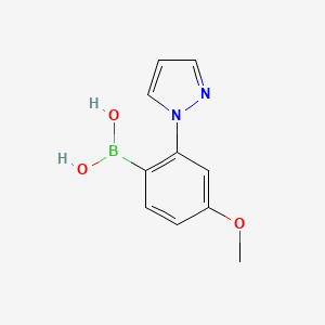 molecular formula C10H11BN2O3 B1391383 [4-Methoxy-2-(1H-pyrazol-1-YL)phenyl]boronic acid CAS No. 1287753-34-7