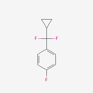 molecular formula C10H9F3 B1391384 1-(环丙基二氟甲基)-4-氟苯 CAS No. 1204295-86-2