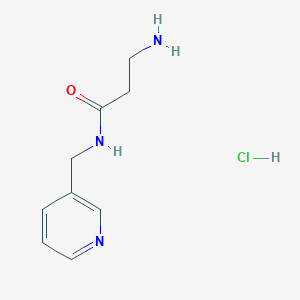 molecular formula C9H14ClN3O B1391387 3-氨基-N-(吡啶-3-基甲基)丙酰胺盐酸盐 CAS No. 1208947-75-4