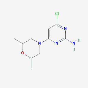 B1391388 4-Chloro-6-(2,6-dimethylmorpholin-4-yl)pyrimidin-2-amine CAS No. 1197574-90-5