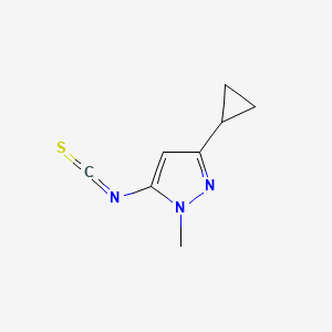 molecular formula C8H9N3S B13913881 3-Cyclopropyl-5-isothiocyanato-1-methyl-1H-pyrazole 