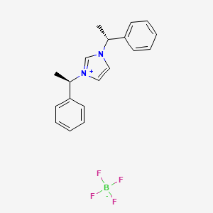 molecular formula C19H21BF4N2 B13913923 1,3-Bis((R)-1-phenylethyl)-1H-imidazol-3-ium tetrafluoroborate 