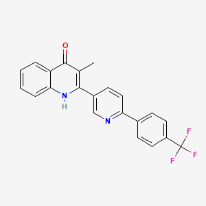 3-methyl-2-[6-[4-(trifluoromethyl)phenyl]-3-pyridyl]-1H-quinolin-4-one