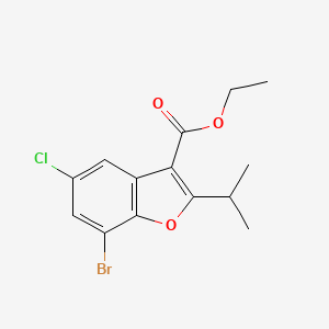 Ethyl 7-bromo-5-chloro-2-isopropylbenzofuran-3-carboxylate