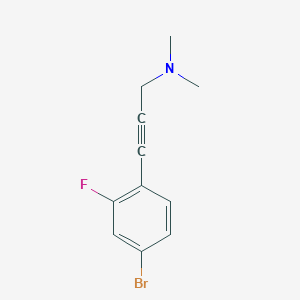 molecular formula C11H11BrFN B13913948 3-(4-bromo-2-fluorophenyl)-N,N-dimethylprop-2-yn-1-amine 