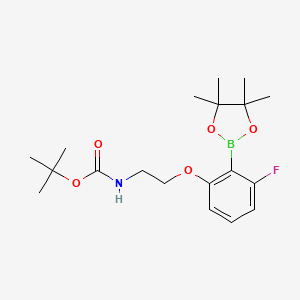 tert-Butyl (2-(3-fluoro-2-(4,4,5,5-tetramethyl-1,3,2-dioxaborolan-2-yl)phenoxy)ethyl)carbamate