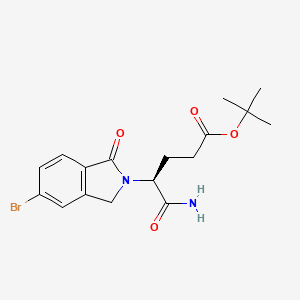 molecular formula C17H21BrN2O4 B13913957 Tert-butyl (S)-5-amino-4-(5-bromo-1-oxoisoindolin-2-YL)-5-oxopentanoate 