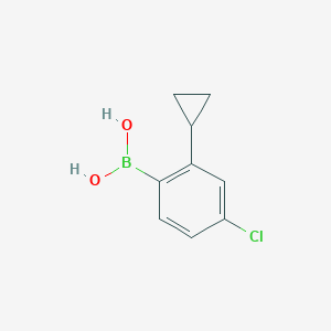 molecular formula C9H10BClO2 B13913991 (4-Chloro-2-cyclopropylphenyl)boronic acid 