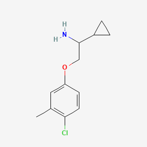 molecular formula C12H16ClNO B13914004 [2-(4-Chloro-3-methylphenoxy)-1-cyclopropylethyl]amine hydrochloride 