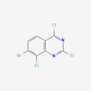 molecular formula C8H2BrCl3N2 B13914014 7-Bromo-2,4,8-trichloroquinazoline 