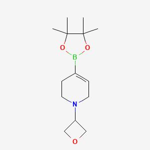 molecular formula C14H24BNO3 B13914030 1-(Oxetan-3-yl)-4-(4,4,5,5-tetramethyl-1,3,2-dioxaborolan-2-yl)-1,2,3,6-tetrahydropyridine 