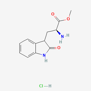 molecular formula C12H15ClN2O3 B13914040 Methyl (2S)-2-Amino-3-(2-oxo-3-indolinyl)propanoate Hydrochloride 