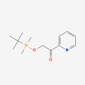 molecular formula C13H21NO2Si B13914048 2-[Tert-butyl(dimethyl)silyl]oxy-1-(2-pyridyl)ethanone 