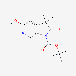 5-Methoxy-3,3-dimethyl-2-oxo-2,3-dihydro-pyrrolo[2,3-c]pyridine-1-carboxylic acid tert-butyl ester