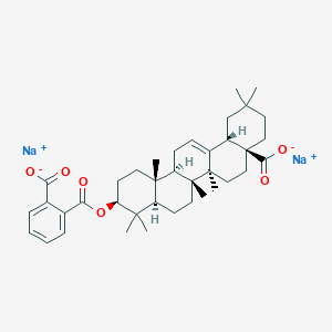 molecular formula C38H50Na2O6 B13914089 disodium;(4aS,6aR,6aS,6bR,8aR,10S,12aR,14bS)-10-(2-carboxylatobenzoyl)oxy-2,2,6a,6b,9,9,12a-heptamethyl-1,3,4,5,6,6a,7,8,8a,10,11,12,13,14b-tetradecahydropicene-4a-carboxylate 