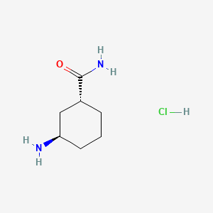 molecular formula C7H15ClN2O B1391411 反式-3-氨基环己烷甲酰胺盐酸盐 CAS No. 920966-29-6