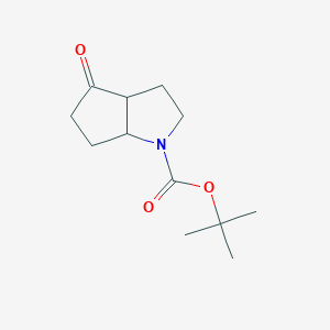 molecular formula C12H19NO3 B13914145 Tert-butyl 4-oxo-2,3,3a,5,6,6a-hexahydrocyclopenta[b]pyrrole-1-carboxylate 