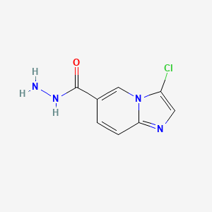 molecular formula C8H7ClN4O B1391418 3-氯咪唑并[1,2-a]吡啶-6-甲酰肼 CAS No. 1211364-66-7