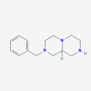 molecular formula C14H21N3 B13914186 (9aS)-2-Benzyl-1,3,4,6,7,8,9,9a-octahydropyrazino[1,2-a]pyrazine 