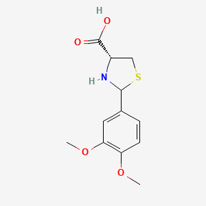 (2R)-2-(3,4-Dimethoxyphenyl)thiazolidine-4-carboxylic acid