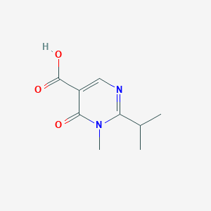 molecular formula C9H12N2O3 B13914216 2-Isopropyl-1-methyl-6-oxo-1,6-dihydropyrimidine-5-carboxylic acid 