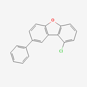 molecular formula C18H11ClO B13914241 1-Chloro-8-phenyldibenzofuran 