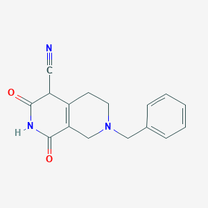 7-Benzyl-1,3-dioxo-4,5,6,8-tetrahydro-2,7-naphthyridine-4-carbonitrile