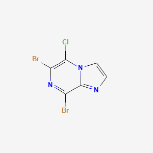 molecular formula C6H2Br2ClN3 B13914260 6,8-Dibromo-5-chloroimidazo[1,2-a]pyrazine 